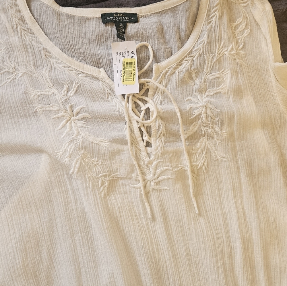 RAPH LAUREN LRL Elegant White Cold Shoulder Dress - Picture 4 of 10